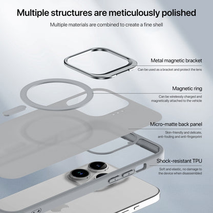 For iPhone 13 Pro Max Skin Feel Lens Holder Magsafe Phone Case(Transparent) - iPhone 13 Pro Max Cases by buy2fix | Online Shopping UK | buy2fix