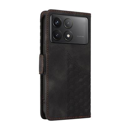 For Redmi K70 / K70 Pro Embossed Rhombus Starry Leather Phone Case(Black) - K70 Pro Cases by buy2fix | Online Shopping UK | buy2fix