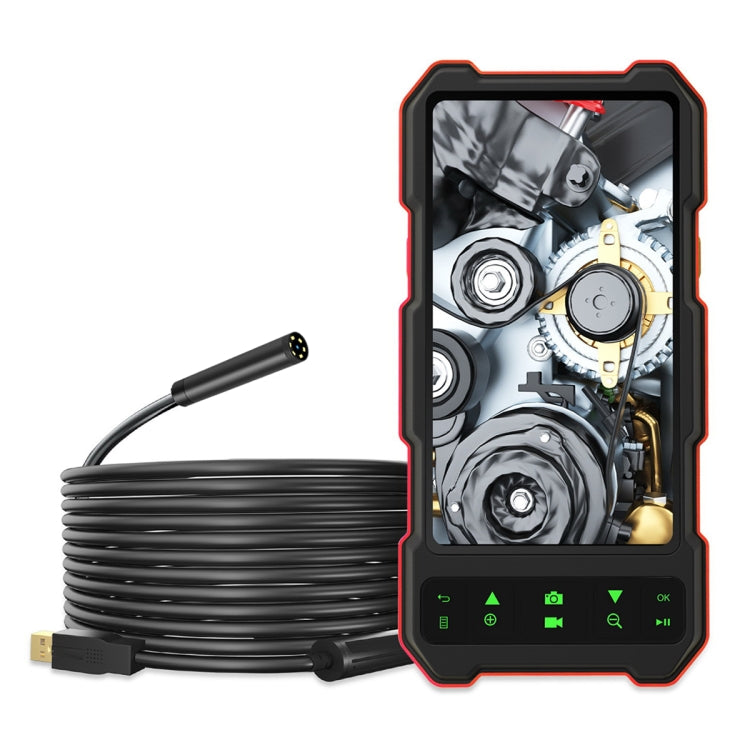 T21 4.5 inch IPS Color Screen 8mm Single Camera Split Hard Cable Industrial Endoscope, Length:3.5m(Black Red) -  by buy2fix | Online Shopping UK | buy2fix