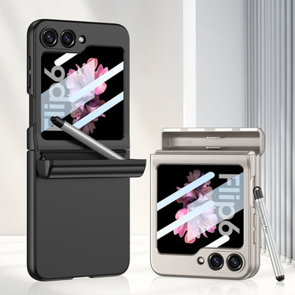 For Samsung Galaxy Z Flip6 GKK Integrated Magnetic Full Coverage Flip Phone Case with Pen Box+Pen(Pink) - Galaxy Z Flip6 5G Cases by GKK | Online Shopping UK | buy2fix