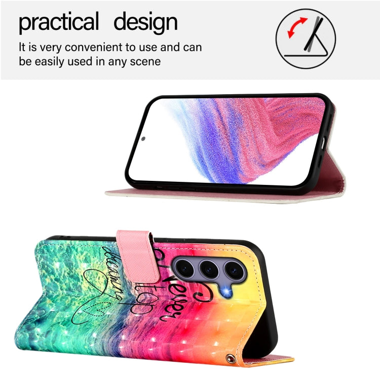 For Samsung Galaxy S25 5G 3D Painting Horizontal Flip Leather Phone Case(Chasing Dreams) - Galaxy S25 5G Cases by buy2fix | Online Shopping UK | buy2fix