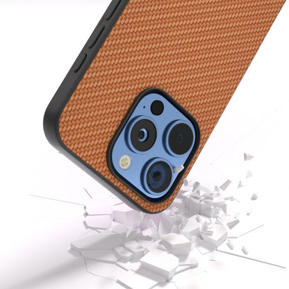 For iPhone 16 Pro Max Carbon Fiber Texture Protective Phone Case(Light Brown) - iPhone 16 Pro Max Cases by buy2fix | Online Shopping UK | buy2fix