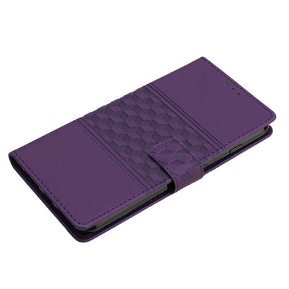 For Samsung Galaxy S25 5G Diamond Embossed Skin Feel Leather Phone Case(Purple) - Galaxy S25 5G Cases by buy2fix | Online Shopping UK | buy2fix