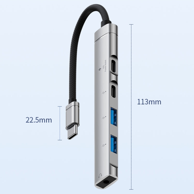 5 in 1 USB-C / Type-C Interface Multi-function HUB Adapter(Silver) - USB HUB by buy2fix | Online Shopping UK | buy2fix