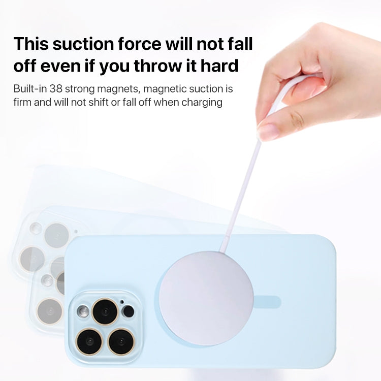 For iPhone 16 Liquid Silicone MagSafe Full Coverage Phone Case with Lens Film(White) - iPhone 16 Cases by buy2fix | Online Shopping UK | buy2fix