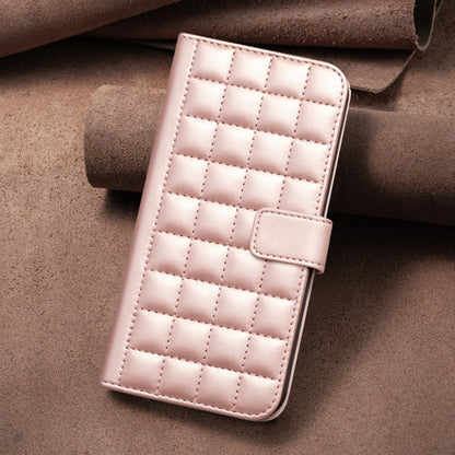 For iPhone 16 Pro Max Square Texture Leather Phone Case(Rose Gold) - iPhone 16 Pro Max Cases by buy2fix | Online Shopping UK | buy2fix