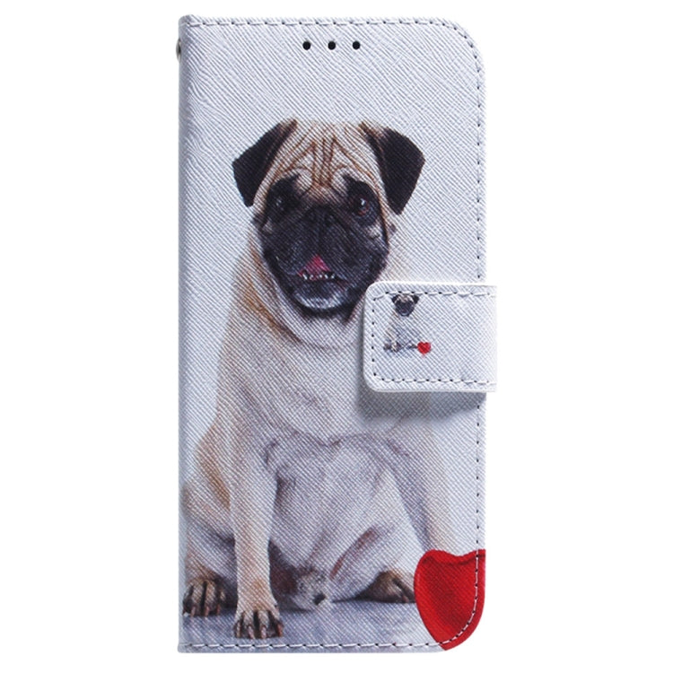 For Samsung Galaxy S25 Ultra 5G Coloured Drawing Flip Leather Phone Case(Pug) - Galaxy S25 Ultra 5G Cases by buy2fix | Online Shopping UK | buy2fix