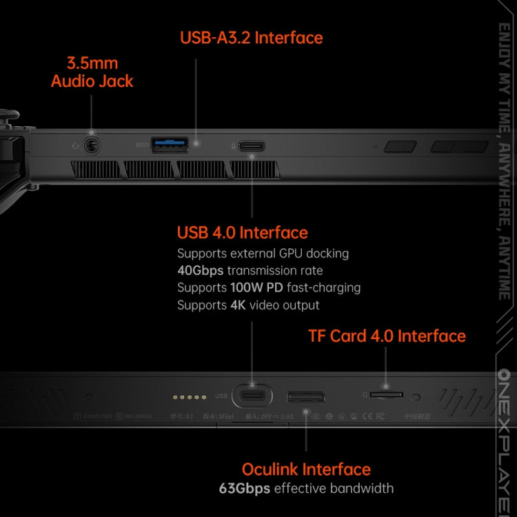 ONE-NETBOOK OneXPlayer X1 mini 8.8 inch Handheld Game Console, 16GB+512GB, Windows 11 AMD Ryzen 7 8840U(Black) - Pocket Console by ONE-NETBOOK | Online Shopping UK | buy2fix