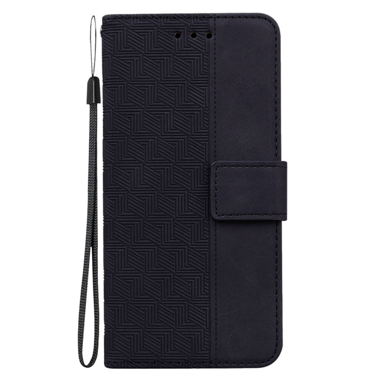 For Samsung Galaxy S25 Ultra 5G Geometric Embossed Leather Phone Case(Black) - Galaxy S25 Ultra 5G Cases by buy2fix | Online Shopping UK | buy2fix