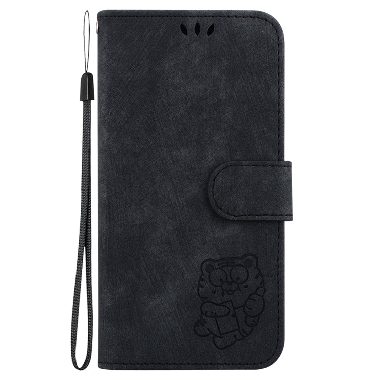 For Samsung Galaxy S25 Ultra 5G Little Tiger Embossed Leather Phone Case(Black) - Galaxy S24 Ultra 5G Cases by buy2fix | Online Shopping UK | buy2fix