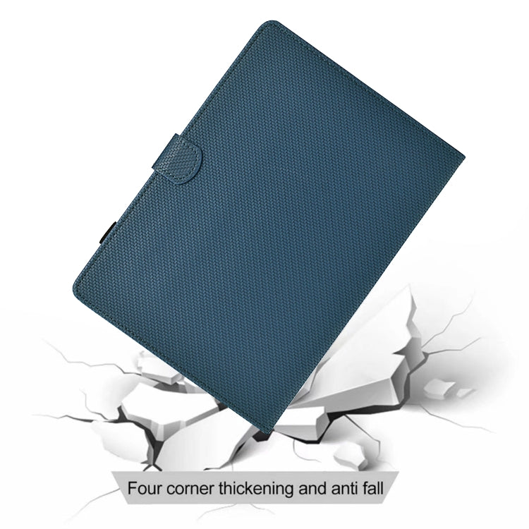 For Samsung Galaxy Tab A8 10.5 2021 Solid Color Fiber Texture Smart Tablet Leather Case(Royal Blue) - Other Galaxy Tab PC by buy2fix | Online Shopping UK | buy2fix