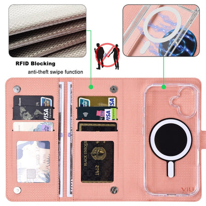 For iPhone 13 Pro Max ViLi GHA-C Series RFID MagSafe Magnetic Flip Leather Phone Case(Pink) - iPhone 13 Pro Max Cases by ViLi | Online Shopping UK | buy2fix