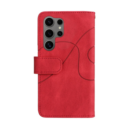 For Samsung Galaxy S25 Ultra 5G Dual-color 9 Card Slots Zipper Wallet Leather Phone Case(Red) - Galaxy S25 Ultra 5G Cases by buy2fix | Online Shopping UK | buy2fix