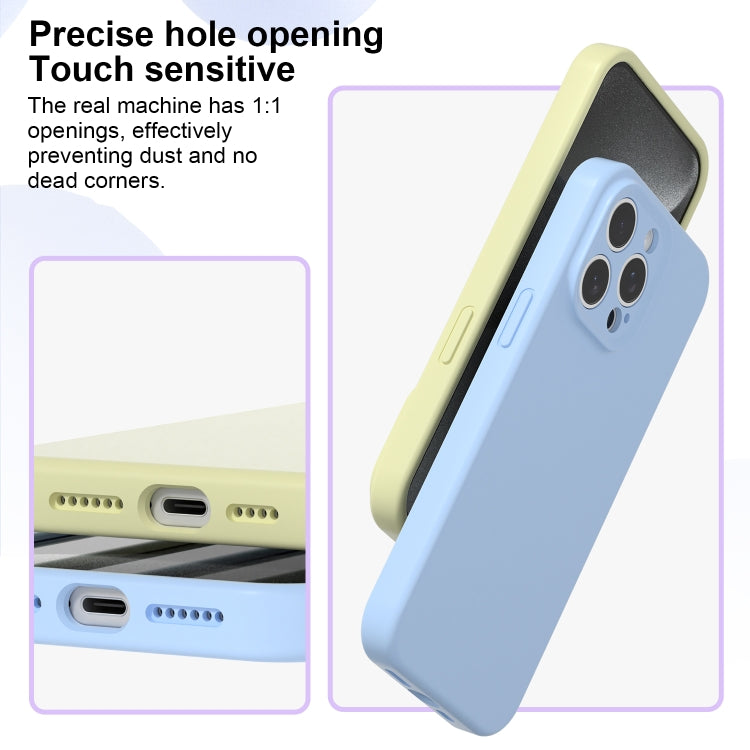 For iPhone 16 Pro Precise Hole Liquid Silicone Jelly Color Full Coverage Phone Case(Plum Colored) - iPhone 16 Pro Cases by buy2fix | Online Shopping UK | buy2fix