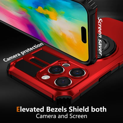 For iPhone 16 Pro Rotating Magnetic Holder Phone Case(Red) - iPhone 16 Pro Cases by buy2fix | Online Shopping UK | buy2fix