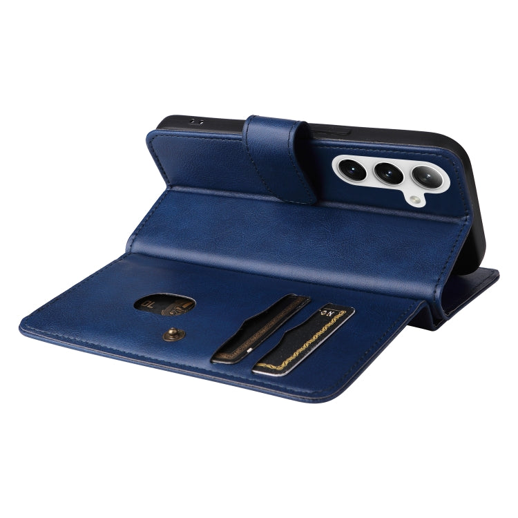 For Samsung Galaxy S25 / S24 5G Multi-Function Wallet 10 Card Slots Leather Phone Case(Dark Blue) - Galaxy S25 5G Cases by buy2fix | Online Shopping UK | buy2fix