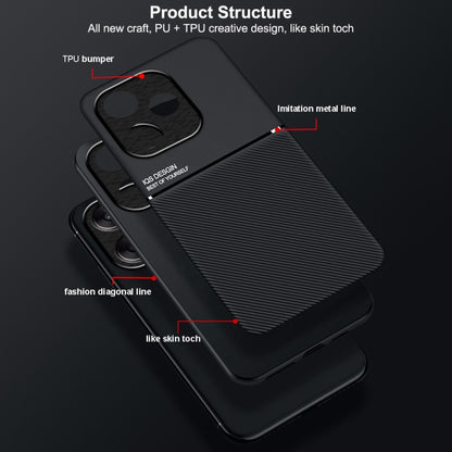 For Redmi K70 Ultra Classic Tilt Strip Grain Magnetic Shockproof PC + TPU Phone Case(Black) - Xiaomi Cases by buy2fix | Online Shopping UK | buy2fix