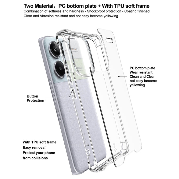 For Redmi Note 13 Pro+ 5G IMAK Space Shield PC + TPU Airbag Shockproof Phone Case(Transparent) - Xiaomi Cases by imak | Online Shopping UK | buy2fix