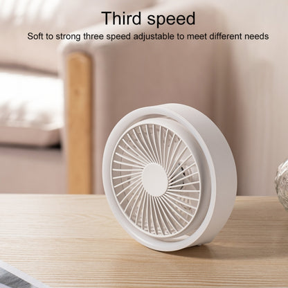 N601 180 Degree Rotating Type-C Desktop Fan with LED Ambience Light(White) - Electric Fans by buy2fix | Online Shopping UK | buy2fix