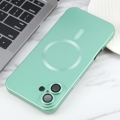 For iPhone 16 Liquid TPU Silicone Solid Color MagSafe Phone Case(Green) - iPhone 16 Cases by buy2fix | Online Shopping UK | buy2fix