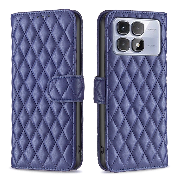 For Redmi K70 Ultra Diamond Lattice Wallet Flip Leather Phone Case(Blue) - Xiaomi Cases by buy2fix | Online Shopping UK | buy2fix