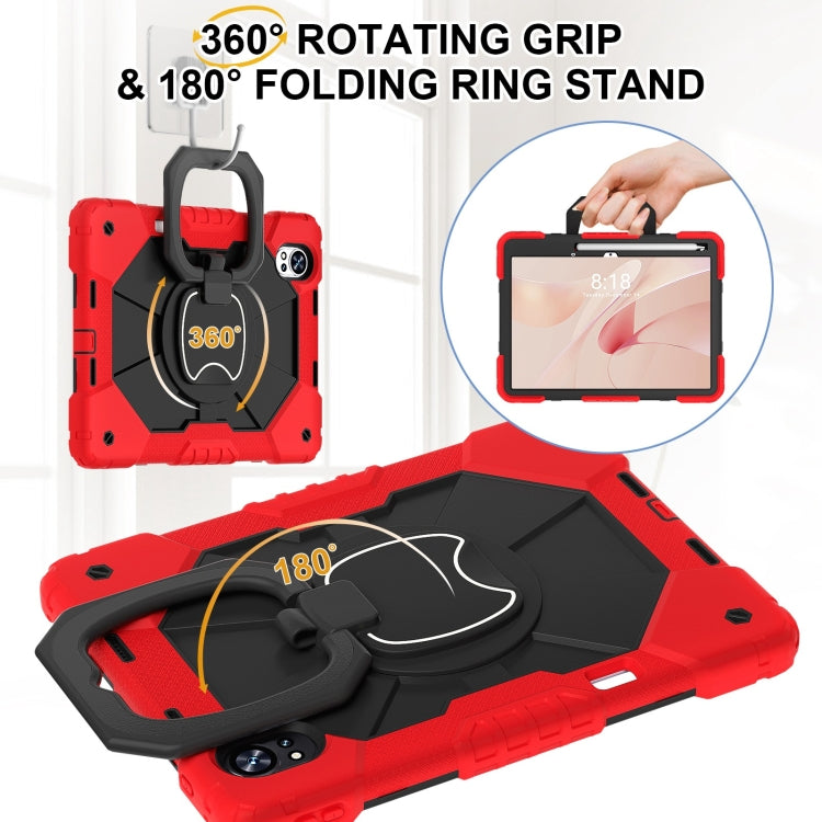 For Huawei MatePad Air 12 2024 Contrast Color Robot Silicone Hybrid PC Tablet Case(Red Black) - Huawei by buy2fix | Online Shopping UK | buy2fix