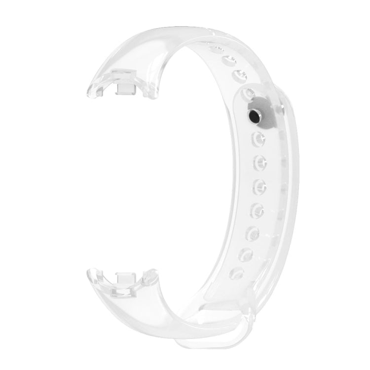 For Xiaomi Smart Band 9 / 8 MIJOBS Metal Buckle Solid Color Silicone Watch Band(Transparent) - Watch Bands by MIJOBS | Online Shopping UK | buy2fix