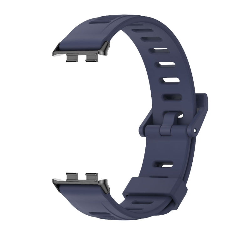 For Honor Band 9 MIJOBS Flat Hole Breathable TPU Watch Band(Midnight Blue Black) - Watch Bands by MIJOBS | Online Shopping UK | buy2fix