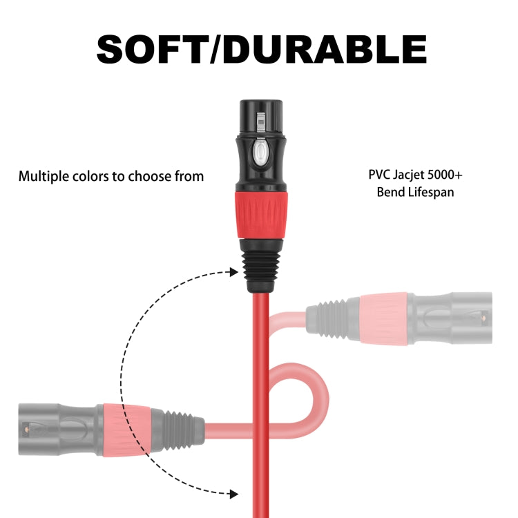 JC1015 XLR 3pin Male to Female Audio Cable, Length:1.8m(Blue) - Microphone Audio Cable & Connector by buy2fix | Online Shopping UK | buy2fix