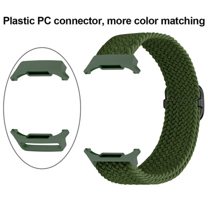 For Samsung Galaxy Watch Ultra 47mm Slide Buckle Nylon Braided Watch Band(Army Green) - Watch Bands by buy2fix | Online Shopping UK | buy2fix