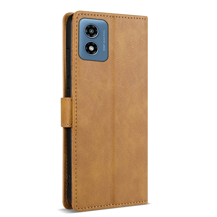 For Motorola Moto G Play 2024 N.BEKUS CSJ-P1 Solid Color Leather Phone Case(Brown) - Motorola Cases by N.BEKUS | Online Shopping UK | buy2fix