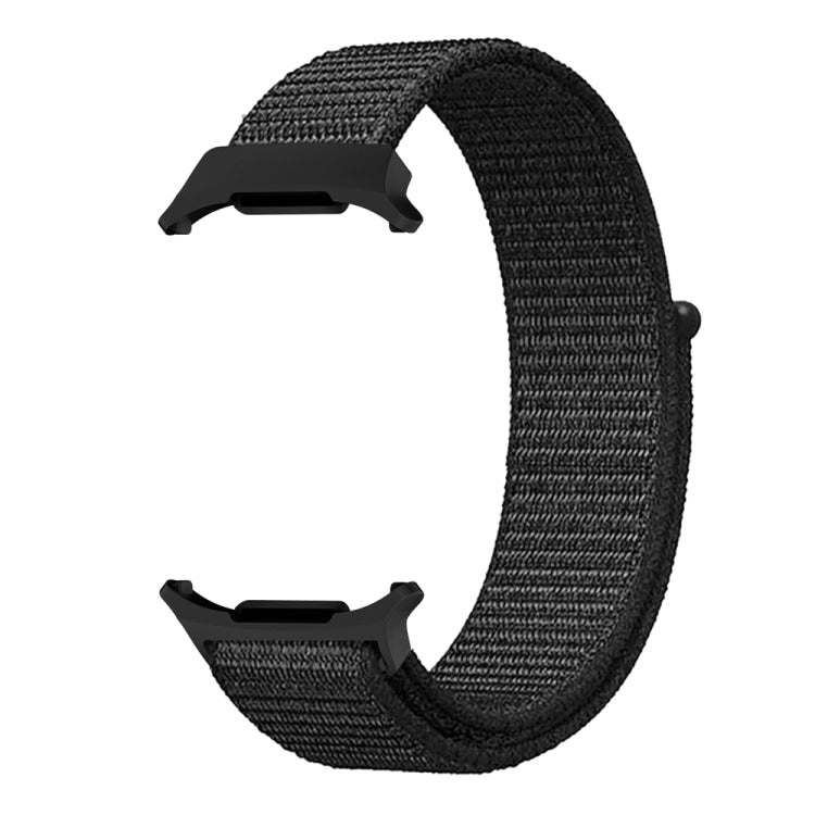 For Samsung Galaxy Watch Ultra 47mm Plastic Connector Nylon Loop Watch Band(Dark Black) - Watch Bands by buy2fix | Online Shopping UK | buy2fix