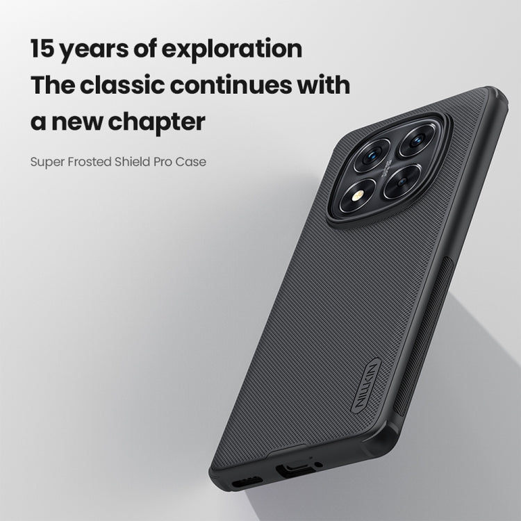 For Redmi Note 14 Pro+ 5G NILLKIN Frosted Shield Pro PC + TPU Phone Case(Black) - Note 14 Pro+ Cases by NILLKIN | Online Shopping UK | buy2fix