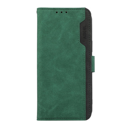 For OnePlus 13 ABEEL Color Block Magnetic RFID Leather Phone Case(Green-Black) - OnePlus Cases by buy2fix | Online Shopping UK | buy2fix