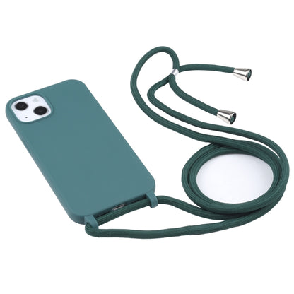 For iPhone 16 Pro Max Candy Colors TPU Protective Phone Case with Lanyard(Dark Green) - iPhone 16 Pro Max Cases by buy2fix | Online Shopping UK | buy2fix