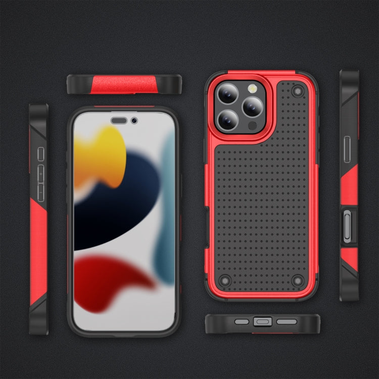 For iPhone 16 Pro Max PC + TPU Shockproof Protective Phone Case(Red+Black) - iPhone 16 Pro Max Cases by buy2fix | Online Shopping UK | buy2fix