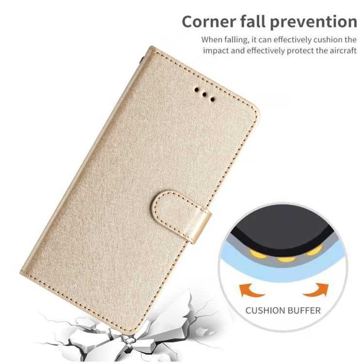 For iPhone 16 Pro Max Silk Texture Horizontal Flip Leather Phone Case(Gold) - iPhone 16 Pro Max Cases by buy2fix | Online Shopping UK | buy2fix