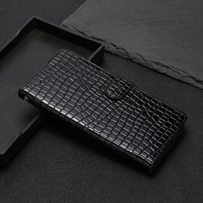 For iPhone 16 Crocodile Texture Horizontal Flip Leather Phone Case(Black) - iPhone 16 Cases by buy2fix | Online Shopping UK | buy2fix