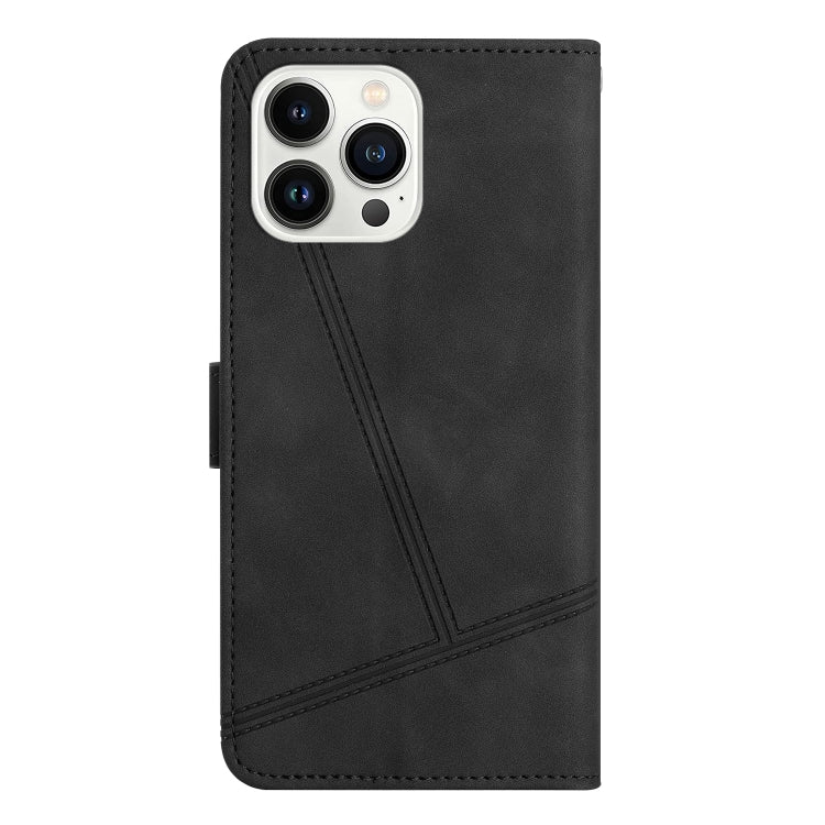 For iPhone 16 Pro Max Skin-feel Stitching Leather Phone Case(Black) - iPhone 16 Pro Max Cases by buy2fix | Online Shopping UK | buy2fix