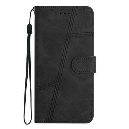 For iPhone 16 Skin-feel Stitching Leather Phone Case(Black) - iPhone 16 Cases by buy2fix | Online Shopping UK | buy2fix