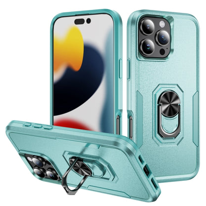 For iPhone 16 Pro Pioneer Armor Heavy Duty PC + TPU Phone Case with Holder(Green) - iPhone 16 Pro Cases by buy2fix | Online Shopping UK | buy2fix