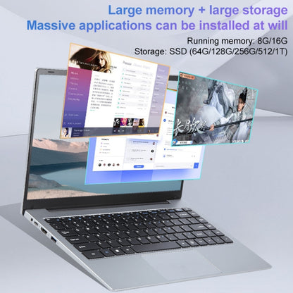 14 inch Windows 11 Laptop, 8GB+128GB, Gen 4th Intel Core i3 CPU, 180 Degree Rotation Axis(Silver) - Others by buy2fix | Online Shopping UK | buy2fix