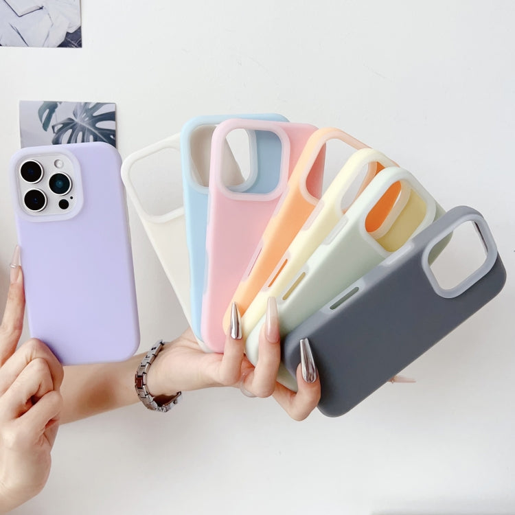 For iPhone 16 PC Hybrid Liquid Silicone Jelly Phone Case(White) - iPhone 16 Cases by buy2fix | Online Shopping UK | buy2fix