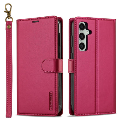 For Samsung Galaxy S24 5G LC.IMEEKE L2 Series Detachable Magsafe PU Phone Case with Lanyard(Red) - Galaxy S24 5G Cases by LC.IMEEKE | Online Shopping UK | buy2fix