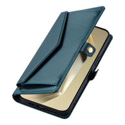 For Samsung Galaxy S25+ 5G Wallet Multi-card Slot Leather Phone Case with Lanyard(Green) - Galaxy S25+ 5G Cases by buy2fix | Online Shopping UK | buy2fix