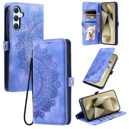 For Samsung Galaxy S25+ 5G Skin Feel Totem Embossed Leather Phone Case(Purple) - Galaxy S25+ 5G Cases by buy2fix | Online Shopping UK | buy2fix