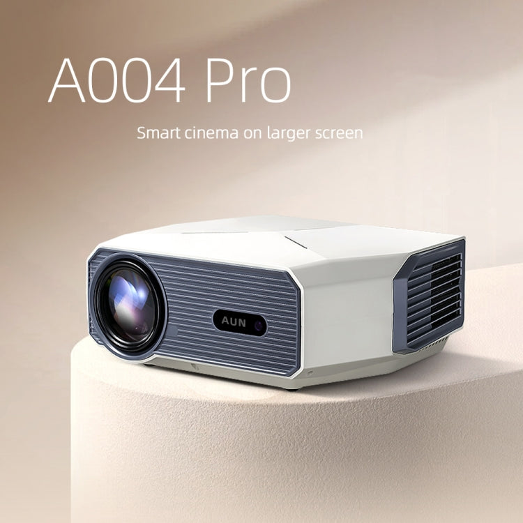 AUN A004 Pro 1920 x 1080P 9000Lumen Android 9.0 Portable LCD Projector, US Plug(White) - LED Projector by AUN | Online Shopping UK | buy2fix