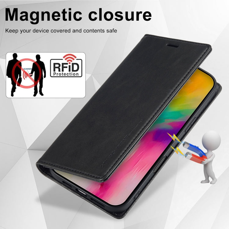 For iPhone 16 Pro Max LC.IMEEKE RFID Anti-theft Leather Phone Case(Black) - iPhone 16 Pro Max Cases by LC.IMEEKE | Online Shopping UK | buy2fix