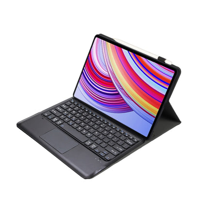 For Xiaomi Redmi Pad Pro 12.1 A0N11-A Detachable Bluetooth Keyboard TPU Lambskin Leather Tablet Case with Touchpad(Black) - Others Keyboard by buy2fix | Online Shopping UK | buy2fix