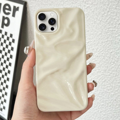 For iPhone 16 Pro Max Water Ripple Electroplating Paint TPU Phone Case(Milky White) - iPhone 16 Pro Max Cases by buy2fix | Online Shopping UK | buy2fix